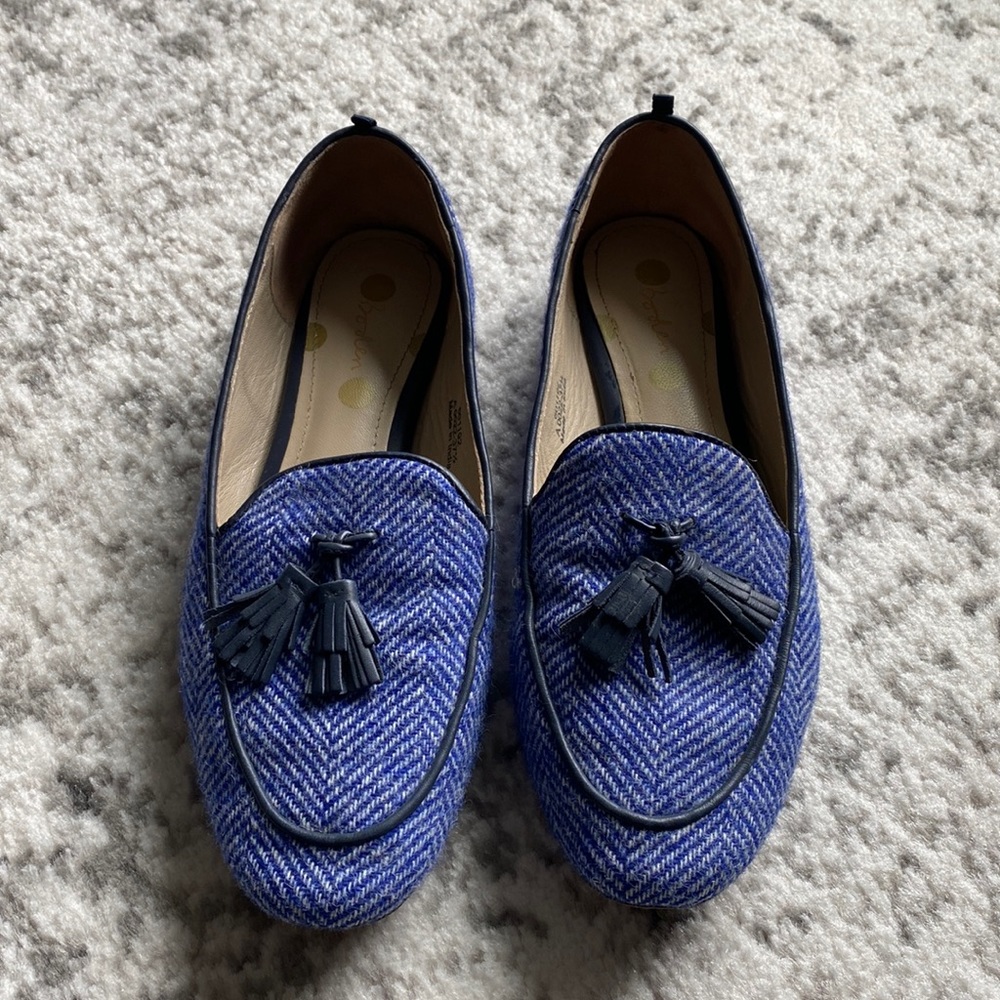 Chevron Tweed Boden Loafers